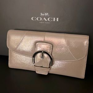 Rare Light Gold Chrome Coach Wallet